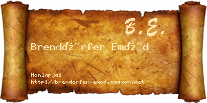 Brendörfer Emőd névjegykártya